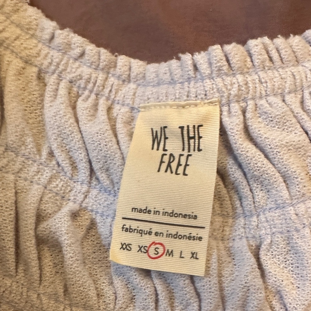 We The Free light blue Ruffled Blouse - Picture 3 of 10